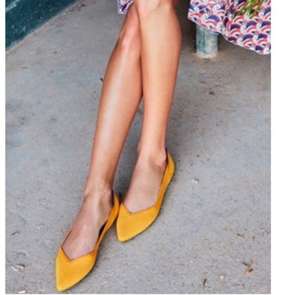 Rothy's Marigold Yellow The Point Flats 8.5 - Picture 1 of 7